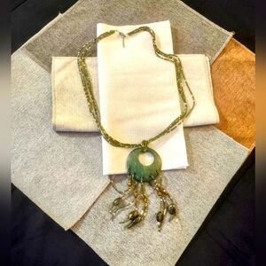 Beaded Disk Necklace